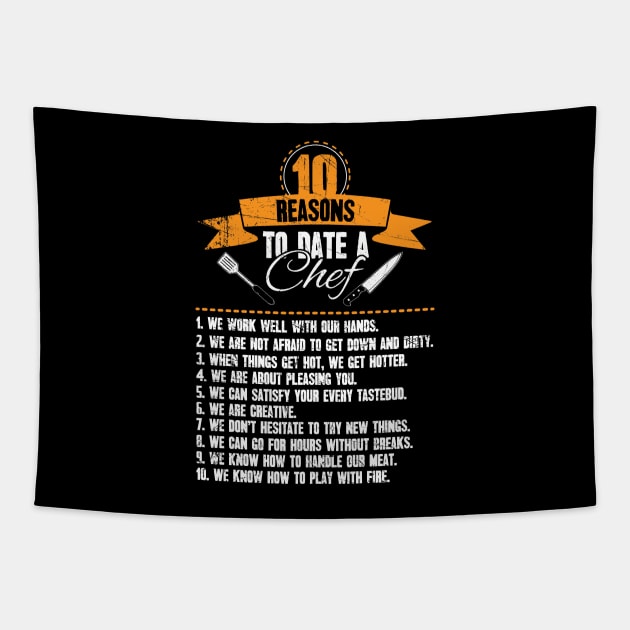 10 reasons to date a chef Tapestry by captainmood