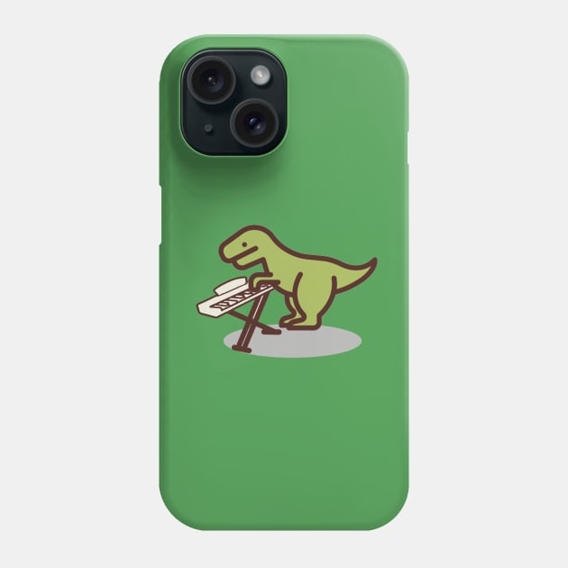 Cute T rex playing a keyboard piano; muso; band; musician; funny; dinosaur; dinosaurs; T-rex; Trex; cute; instrument; Phone Case by Be my good time