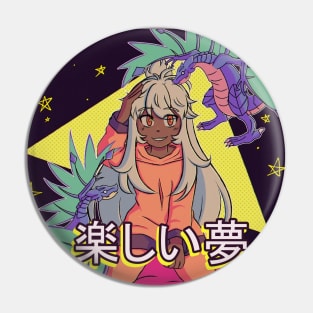 Vaporwavec aesthetic anime girl video game Pin