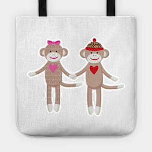 Sock Monkey Wedding Couple Tote