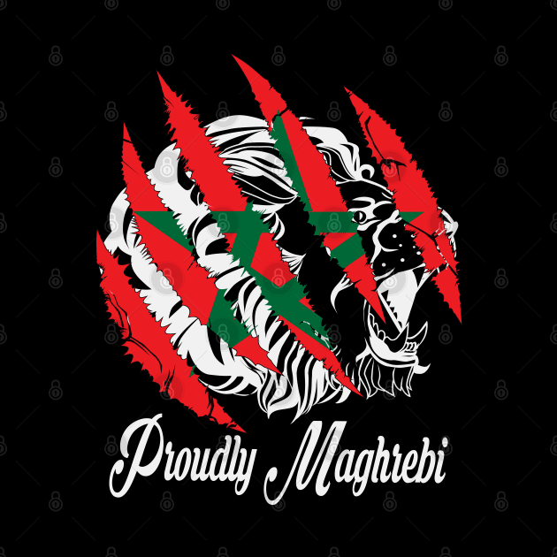 Proud Maghreb Moroccan Flag Atlas Lion Soccer Gift by Mirak-store 