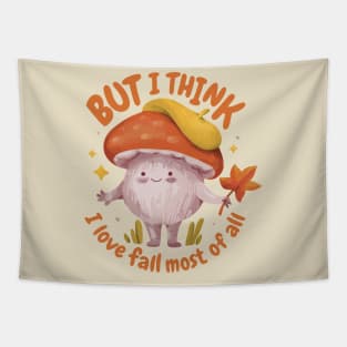 Cute Mushroom - Fall Design Tapestry