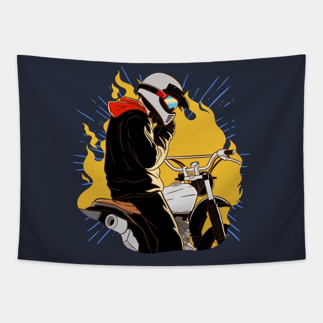 Motorcross Tapestry by Artthree Studio