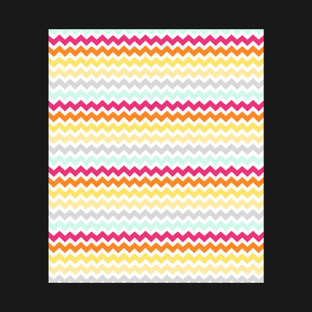 Colorful Retro Chevron Pattern by dreamingmind