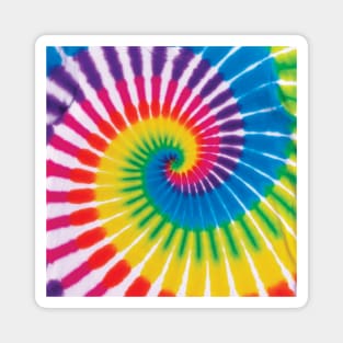 Pastel Rainbow Spiral Tie Dye Magnet