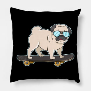 Skater Pug Pillow