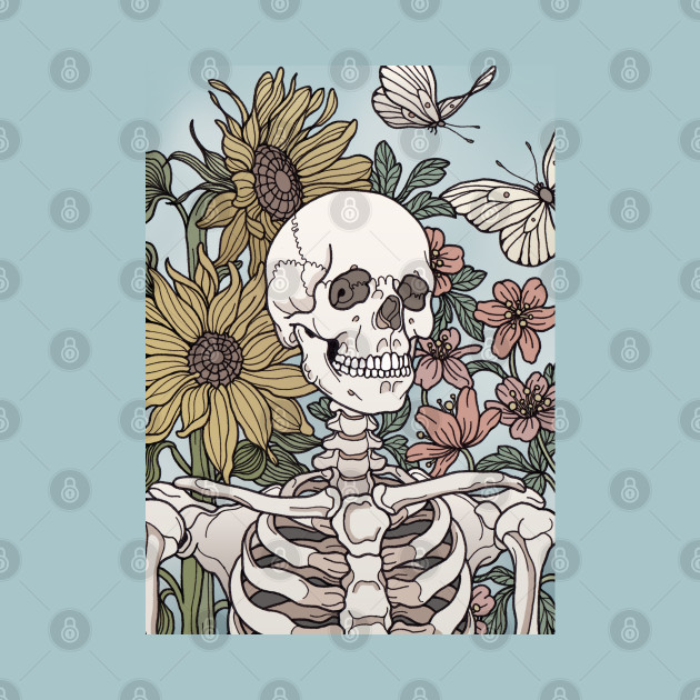 Sunflowers - Skeleton - Phone Case