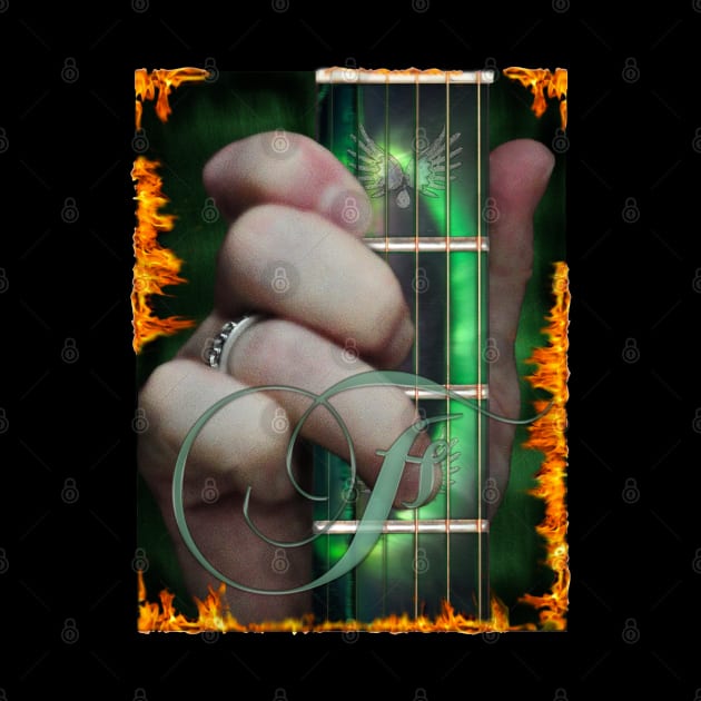 My hand forming the F chord. by Mike White Art