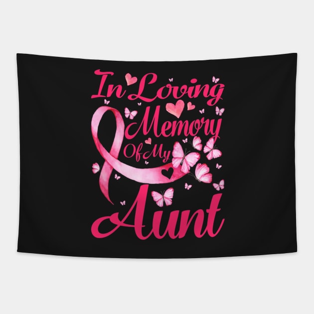 In Loving Memory Of My Aunt Breast Cancer Awareness Tapestry by CarolIrvine