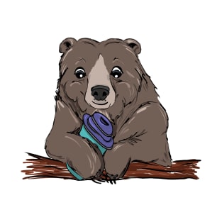 Bear with coffee T-Shirt