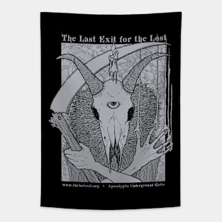 Goat Skull Scythe Last Exit Tapestry