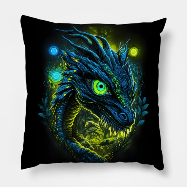 Retro Hypnoscale Dragon Pillow by Dragon Cove