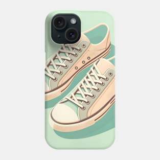 Retro sneakers in pastel hues, minimalist art Phone Case