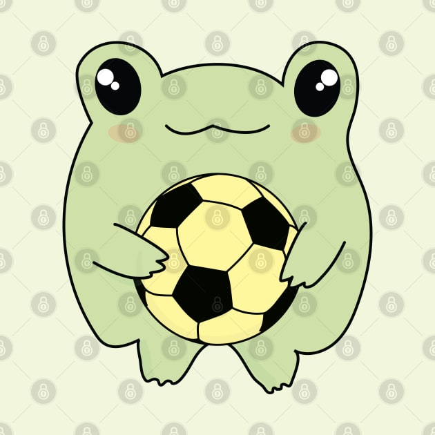 Kawaii Frog Loves Soccer by YourGoods