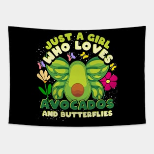 Girls Insect Avocado Lover Women Animal Butterfly Tapestry