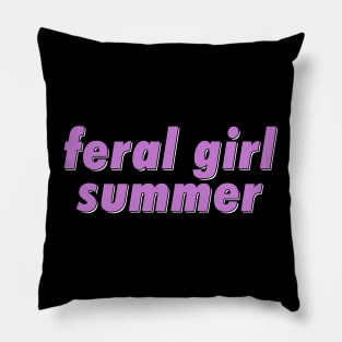 feral girl summer Pillow