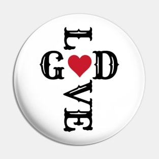 Love God Cross Pin