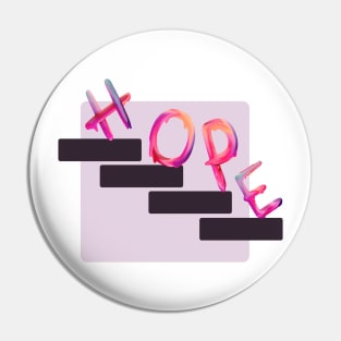 HOPE letters dancing on the stair Pin