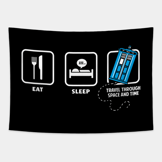 Eat, Sleep, Doctor Who Tapestry by Boots