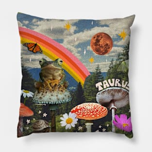 Taurus Collage Pillow