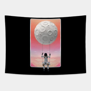 astronaut in the moon Tapestry