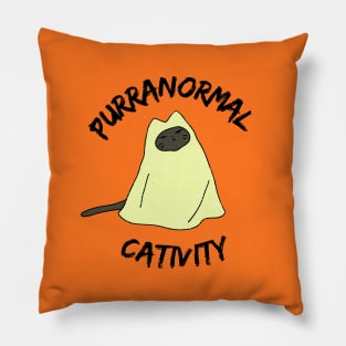 Halloween Puuranormal Cativity Ghost Cat Pillow