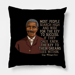 George Washington Carver Quote Gift for Black History Month Pillow