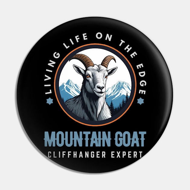 Mountain Goat Cliffhanger Pin by Pearsville