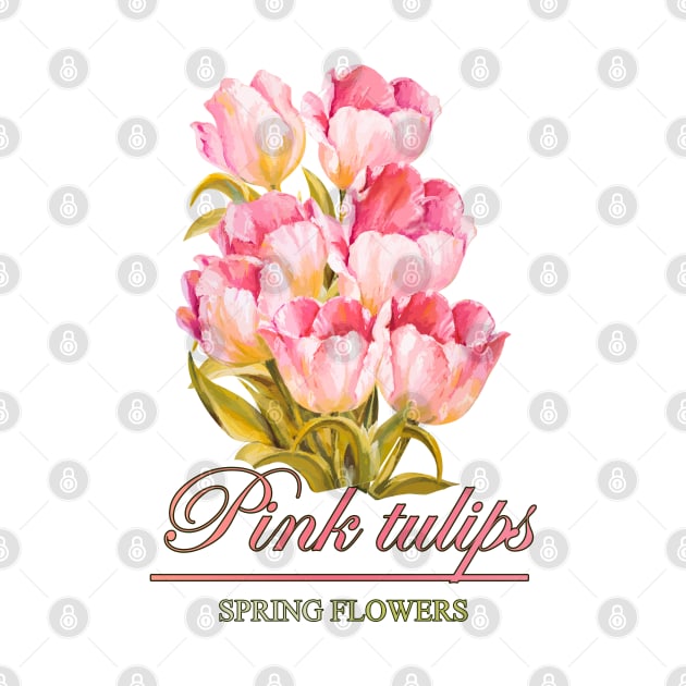 Pink tulips - a bouquet of spring flowers by KrasiStaleva