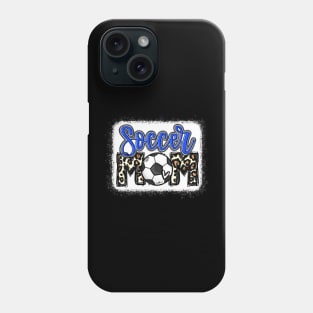 Soccer Mom Shirt Soccer Mom Blue Leopard Phone Case