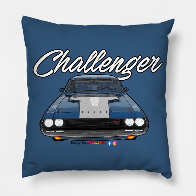 Challenger Darkblue by pjesusart Pillow by PjesusArt