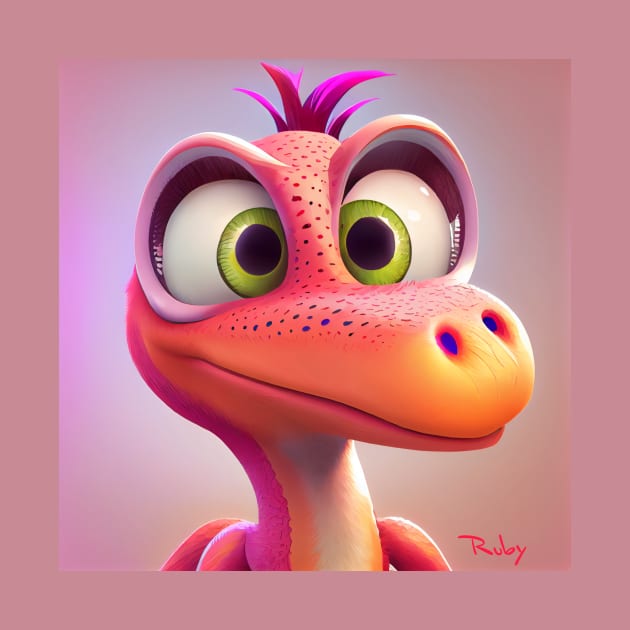 Baby Dinosaur Dino Bambino - Ruby by KOTOdesign