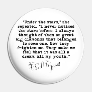 Under the stars - Fitzgerald quote Pin