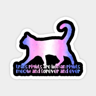 Trans Rights Meow And Furever Magnet