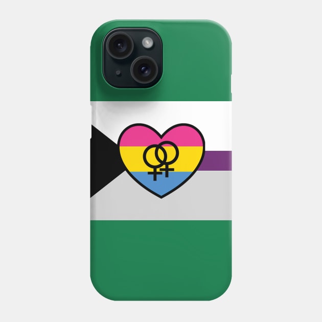 Lesbian Demisexual Panromantic Flag Phone Case by reylas81