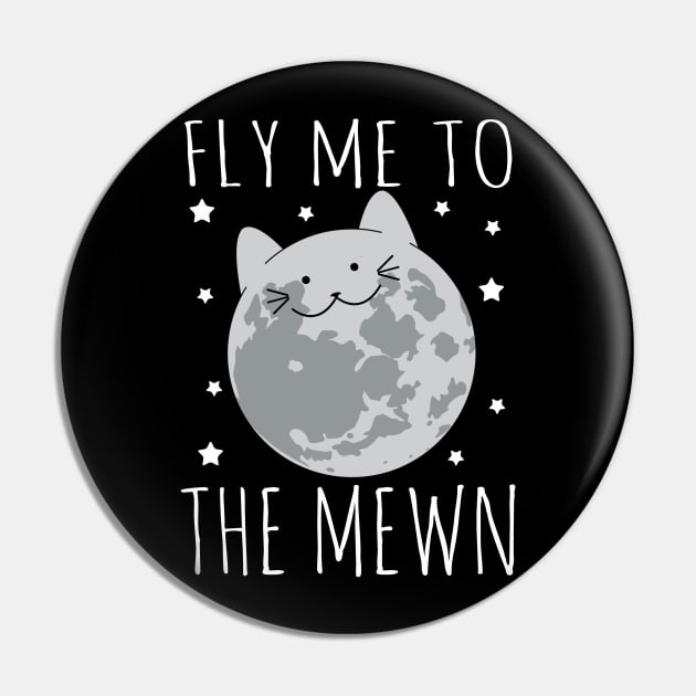 Fly Me To The Mewn - Cat Cats Pin by fromherotozero