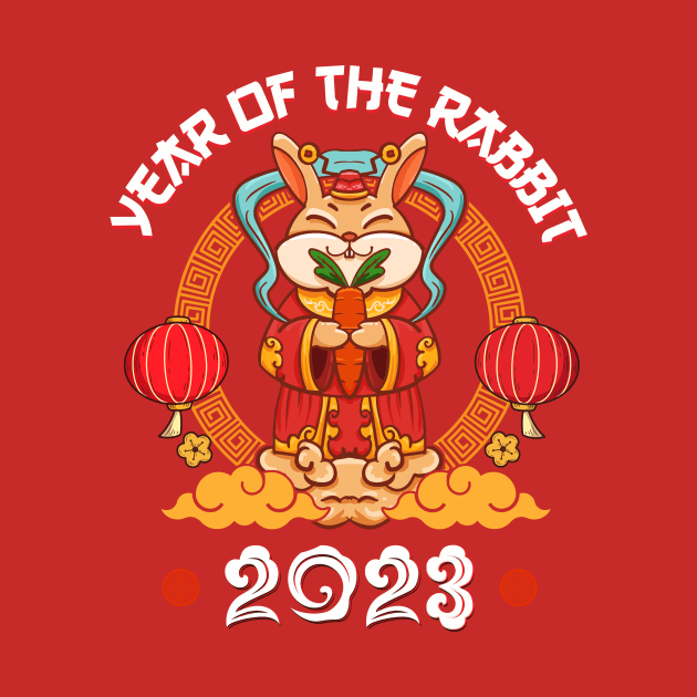 Cute Year Of The Rabbit 2023 Funny Chinese New Year 2023 by Jhon Towel