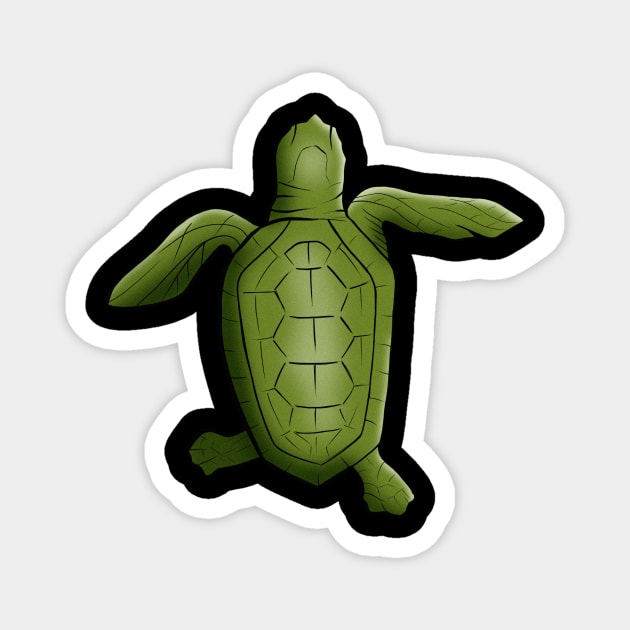 Baby Turtle Magnet by Elisafolisa