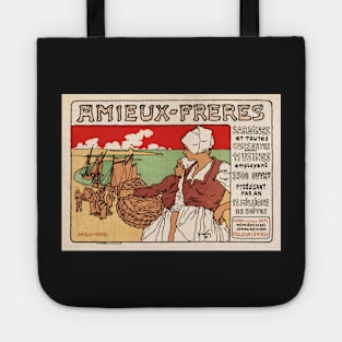 AMIEUX FRERES SARDINES 1899 Vintage French Employment Poster Advertisement Tote