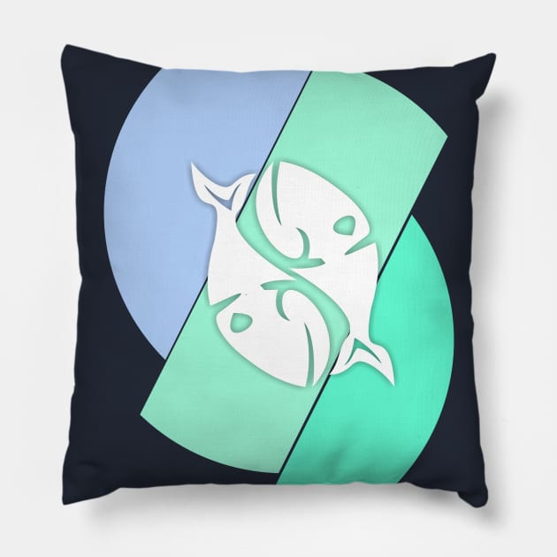 Pisces color spectrum design. Pillow by cusptees