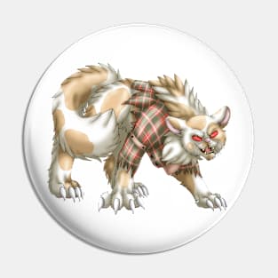 WereCat: Cream Bicolor Pin