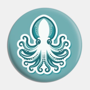 Squid Art Pin