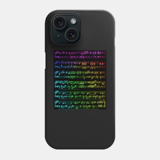 Rainbow Gradient Wii Theme Music Notes Phone Case