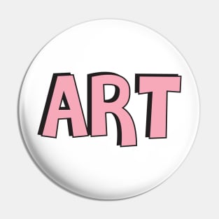 Film Crew On Set - Art - Pink Text - Front Pin