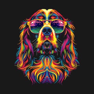 English Springer Spaniel Dog Sunglasses Pop Art T-Shirt