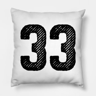 Rough Number 33 Pillow