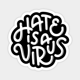 Hate is a Virus (White) Magnet