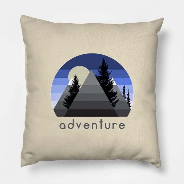 Adventure Logo Apparel and Accessories Pillow by bahama mule