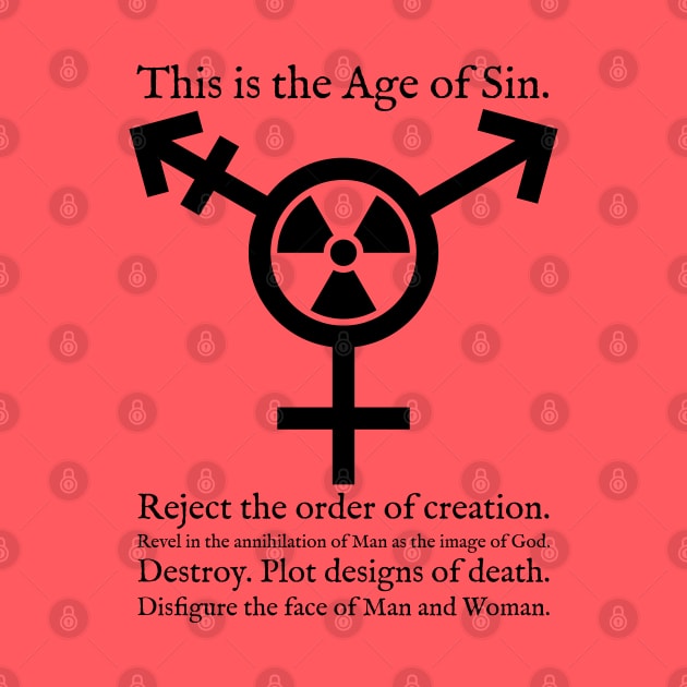 Trans Radiation (Alternate) - Papal Text - Black by GenderConcepts