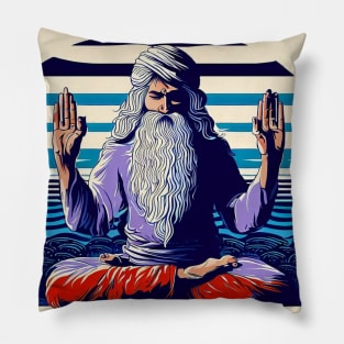 Meditating Swami Pillow